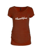 PandoraTees Maternity Short Sleeve T-Shirt - Thankful