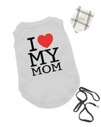 PandoraTees I Love My Mom Dog Outfit