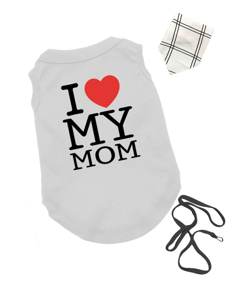 PandoraTees I Love My Mom Dog Outfit