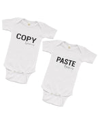 Twin Collection - 2 piece Short Sleeve Bodysuit Set - Copy + Paste