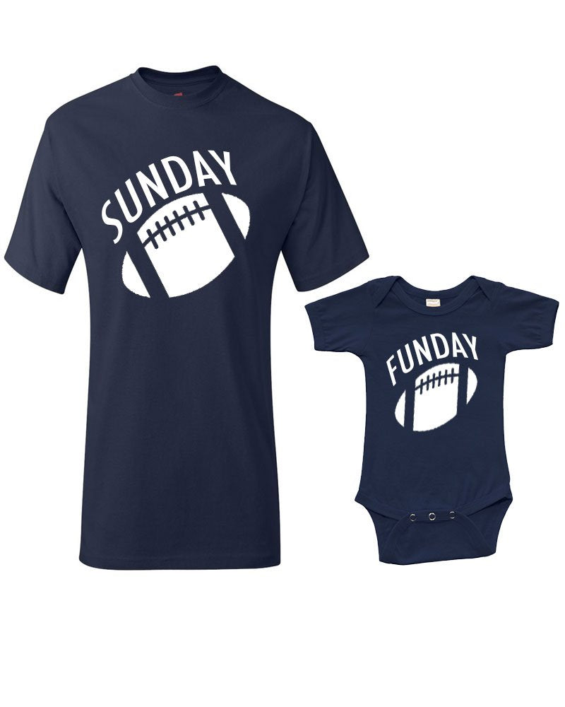 Matching Set -Sunday/Funday - Short Sleeve Bodysuit & Adult Unisex T-Shirt