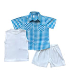 Toddler Boys 3-piece Plaid Set