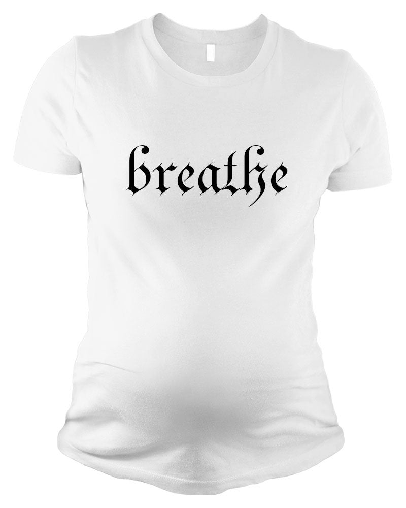 PandoraTees Maternity Short Sleeve T-Shirt - Breathe