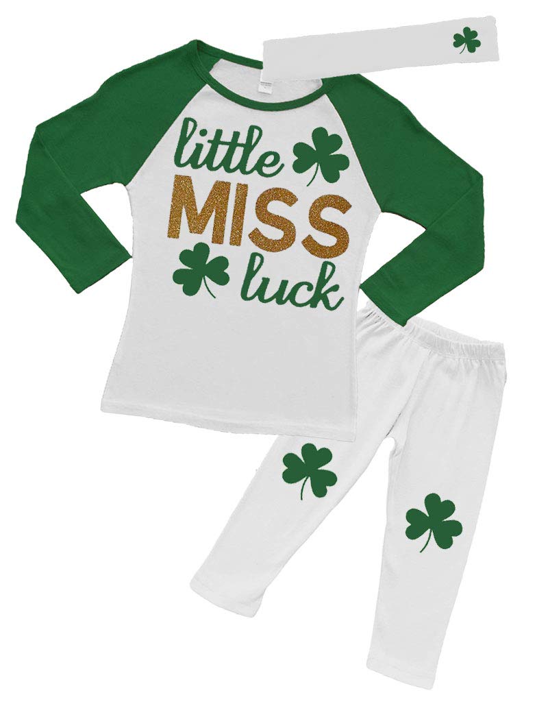 Girls St. Patrick's Day Outfit, Cute Girls St. Patrick's Day Gift Set - Little Miss Luck