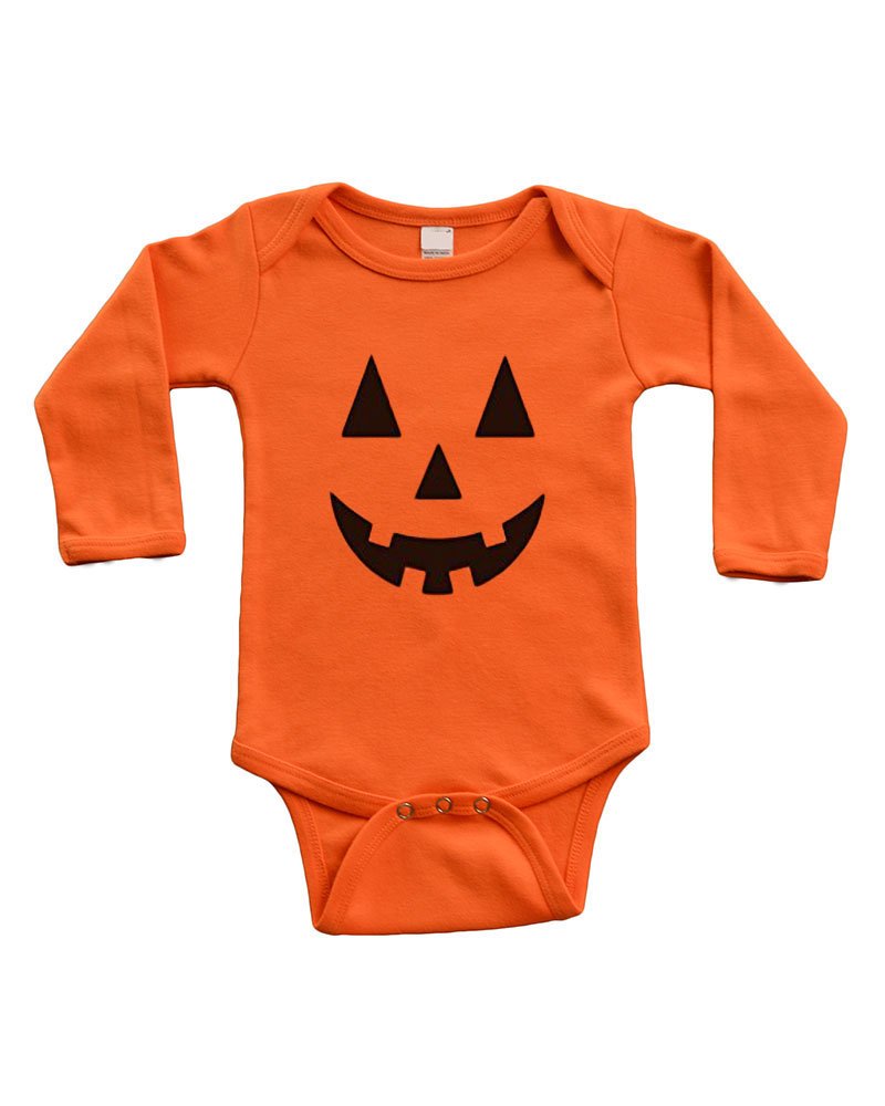 Infant Long Sleeve Onesie -Halloween Jack O' Lantern