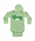 Lucky Vibes Long Sleeve Baby Bodysuit and Cap Set, St Patrick's Day Outfit