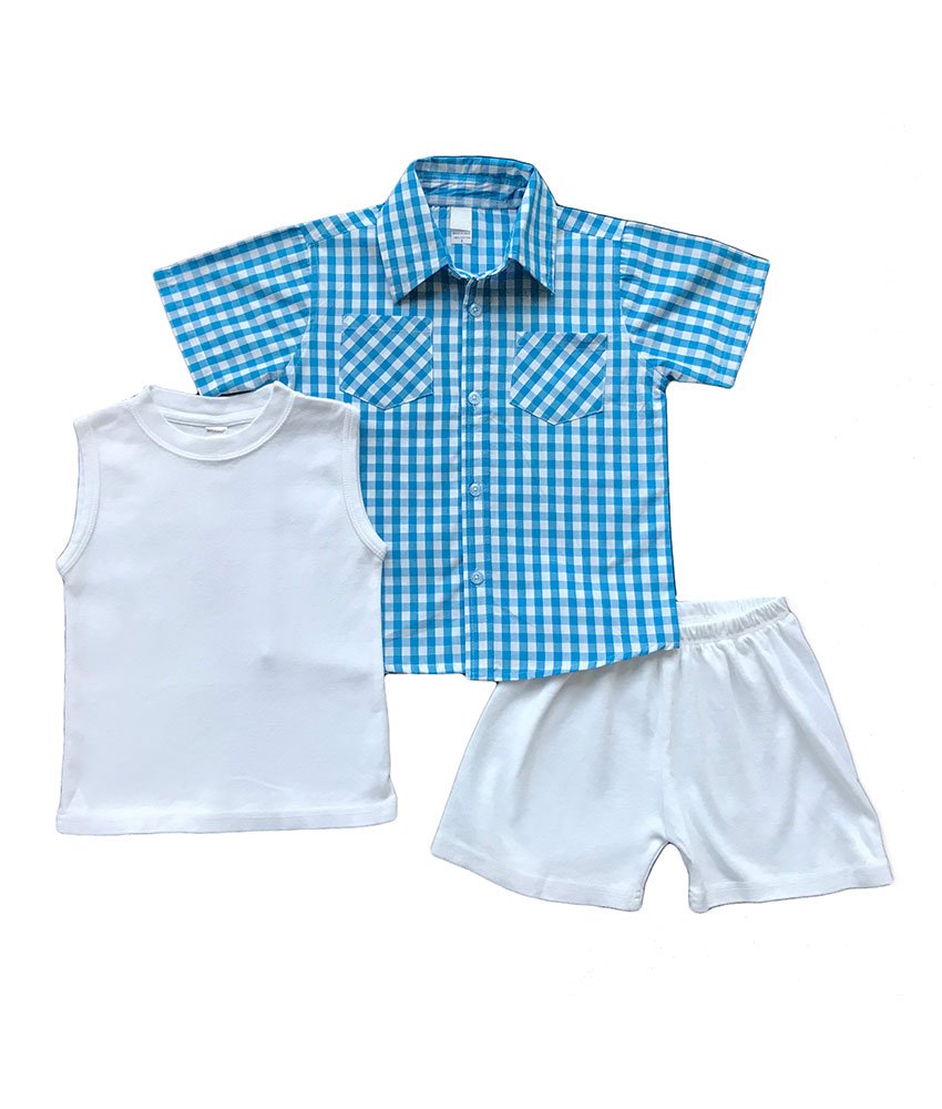Toddler Boys 3-piece Plaid Set