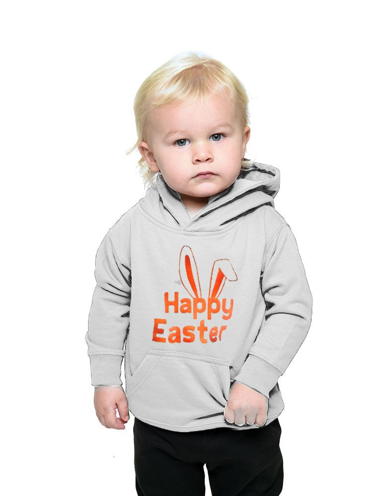 PandoraTees Fun Easter Fleece Hoodie - Happy Easter Toddler Easter Hoodie