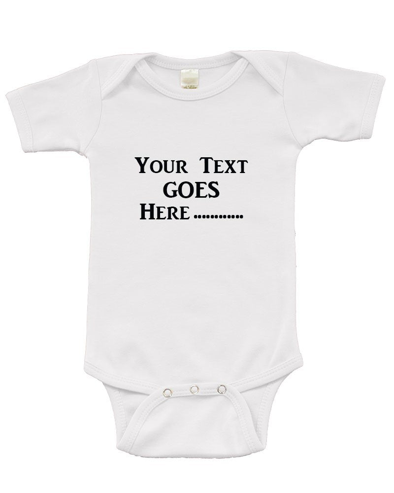 Personalize Baby Short Sleeve Bodysuit - Personalize with Custom Print
