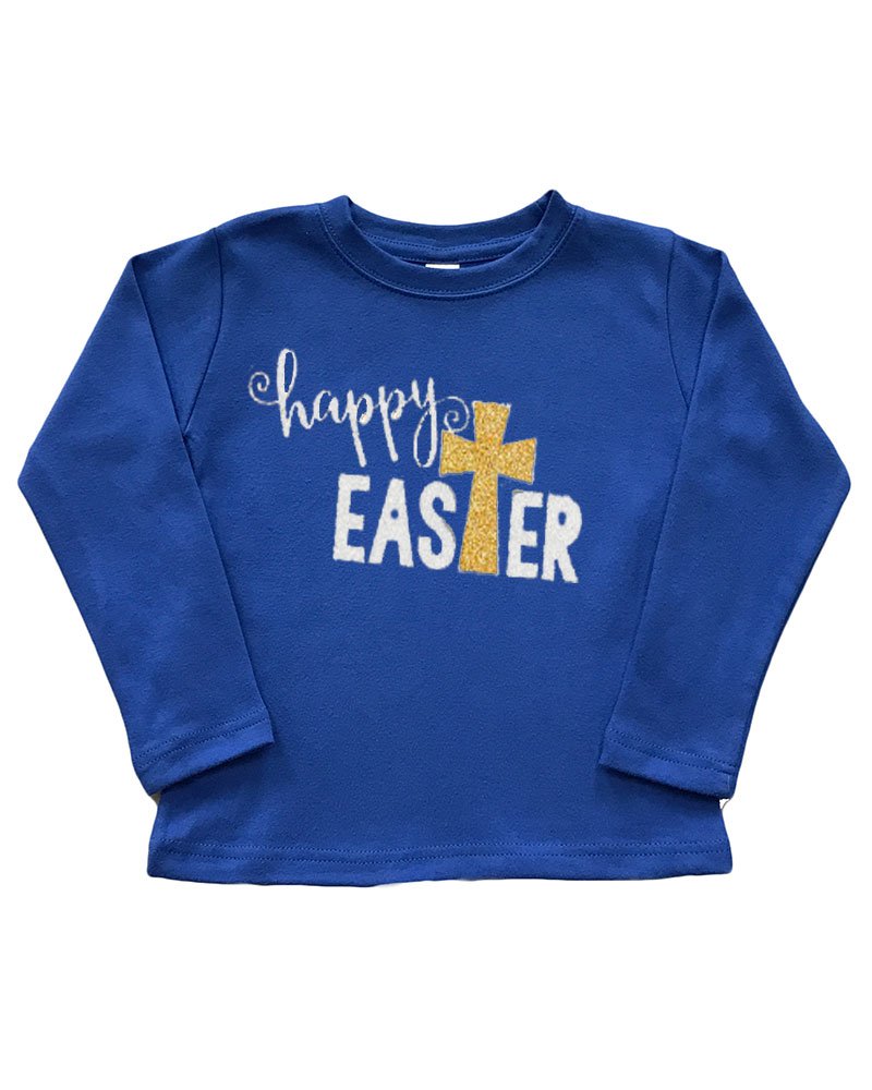 PandoraTees Kids Long Sleeve T-Shirt - Happy Easter