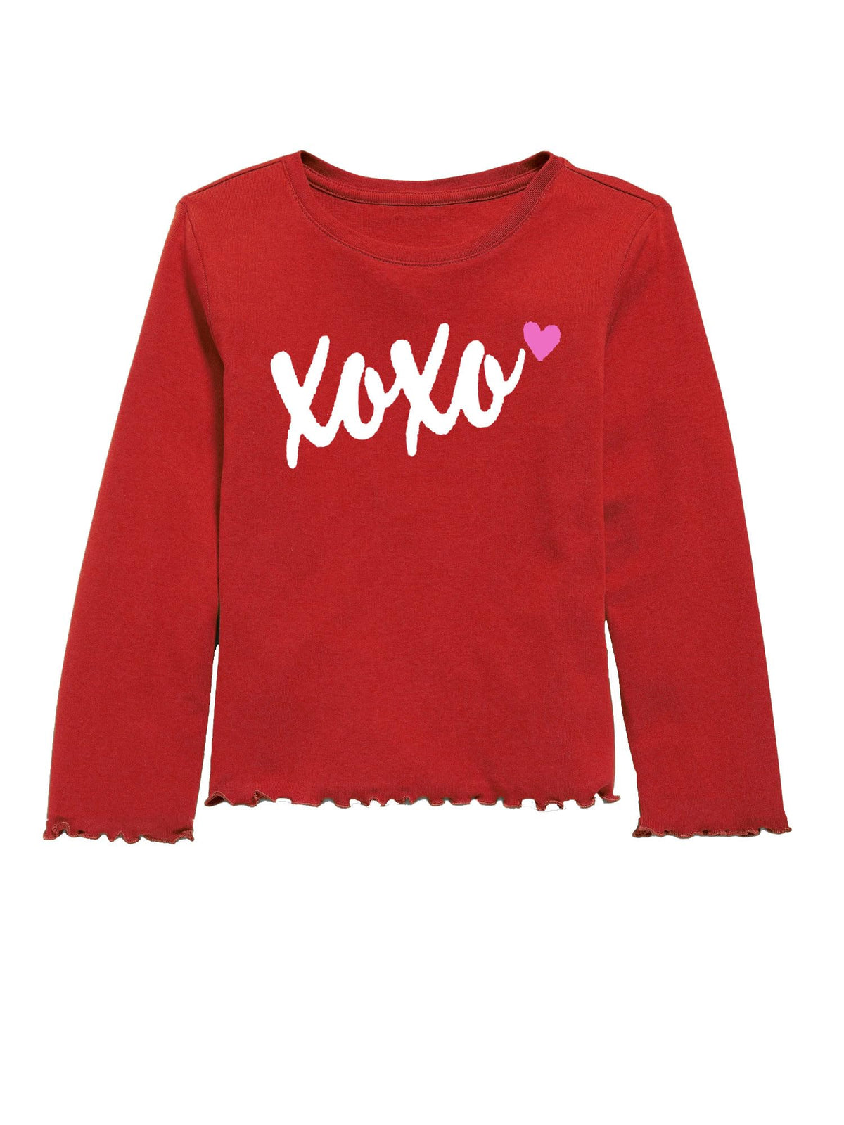 Valentine Day Girls Top, Valentine Day Gift, Girls Valentine Shirt, XOXO Girls top