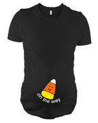 Candy Corn Pregnancy Top, Maternity Candy Corn T-Shirt, Candy Corn Maternity Shirt
