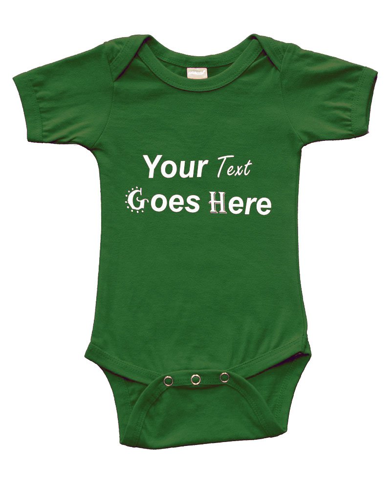 Personalize Baby Short Sleeve Bodysuit - Personalize with Custom Print
