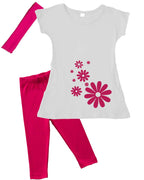 PandoraTees Girls Outfit - Flowers