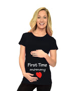 PandoraTees Maternity Short Sleeve T-Shirt - First Time Mommy