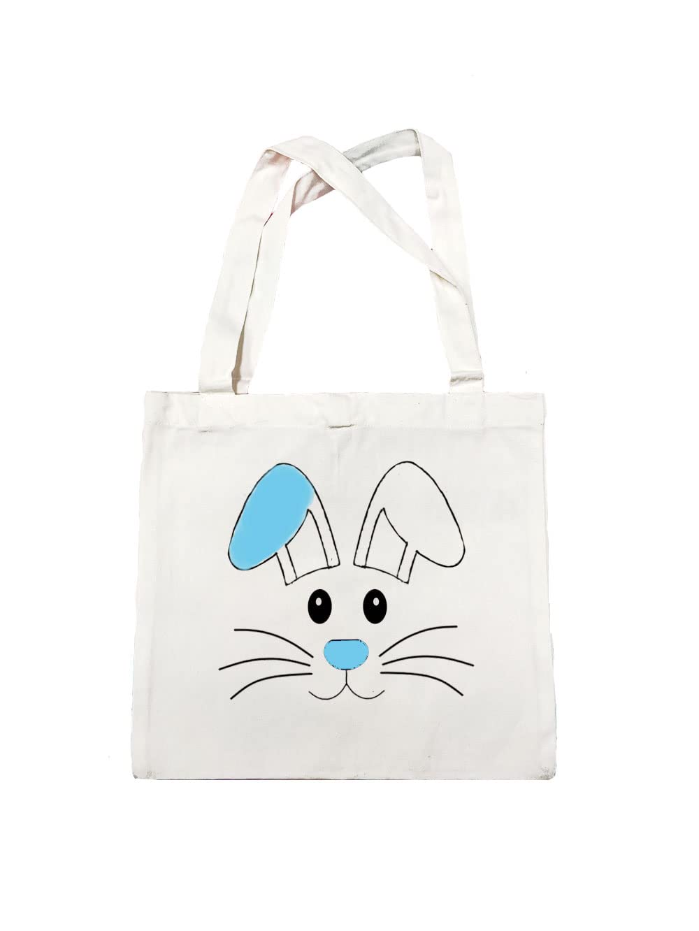 PandoraTees Easter Bunny - 2 piece Tote Bag Set, Easter Gift Bag Set