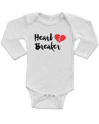 PandoraTees Infant Long Sleeve Onesie -Heart Breaker