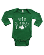 PandoraTees Infant Long Sleeve Onesie - My 1st st. Patrick's Day