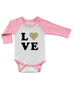 Long Sleeve Raglan Bodysuit - Love