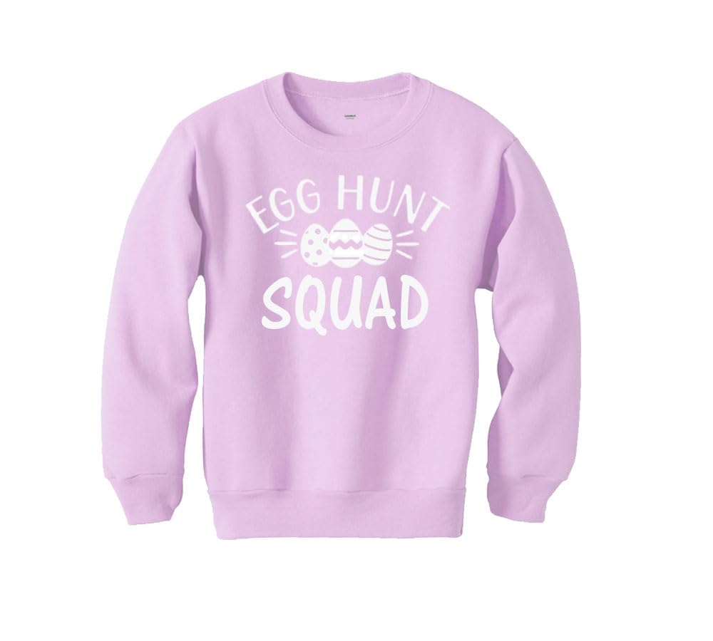 PandoraTees Easter Egg Hunt Squad Sweatshirt, Toddler Easter Fleece Sweatshirt Boys Easter Jacket, Girls Easter Outfit