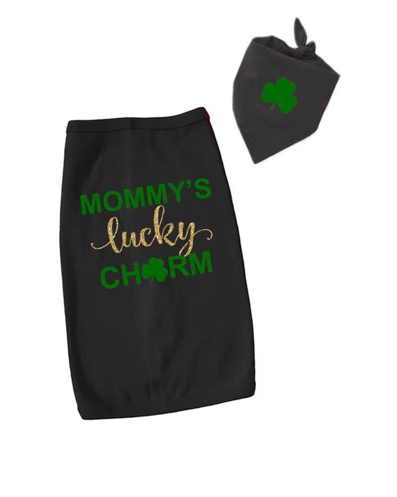 Patrick's Day Dog T-Shirt - Mommy's Lucky Charm