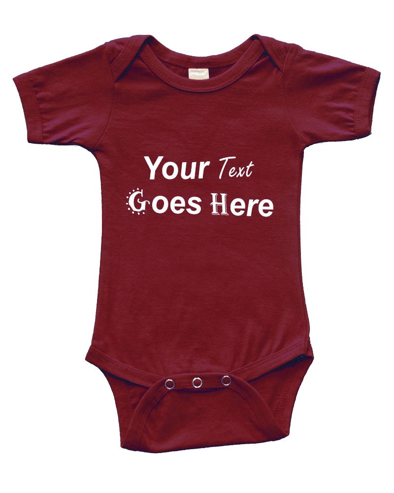 Personalize Baby Short Sleeve Bodysuit - Personalize with Custom Print