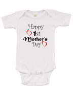 Infant Short Sleeve Bodysuit -Happy 1st Mother's Day