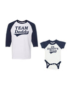 Matching Father Son Baseball Shirts - Team Daddy/on Daddy's Team