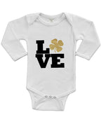 Infant Long Sleeve Bodysuit - Love with Gold Clover
