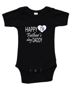 PandoraTees Infant Short Sleeve Onesie -Happy First Father's Day Daddy