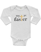 PandoraTees Infant Long Sleeve Bodysuit - My 1st Easter