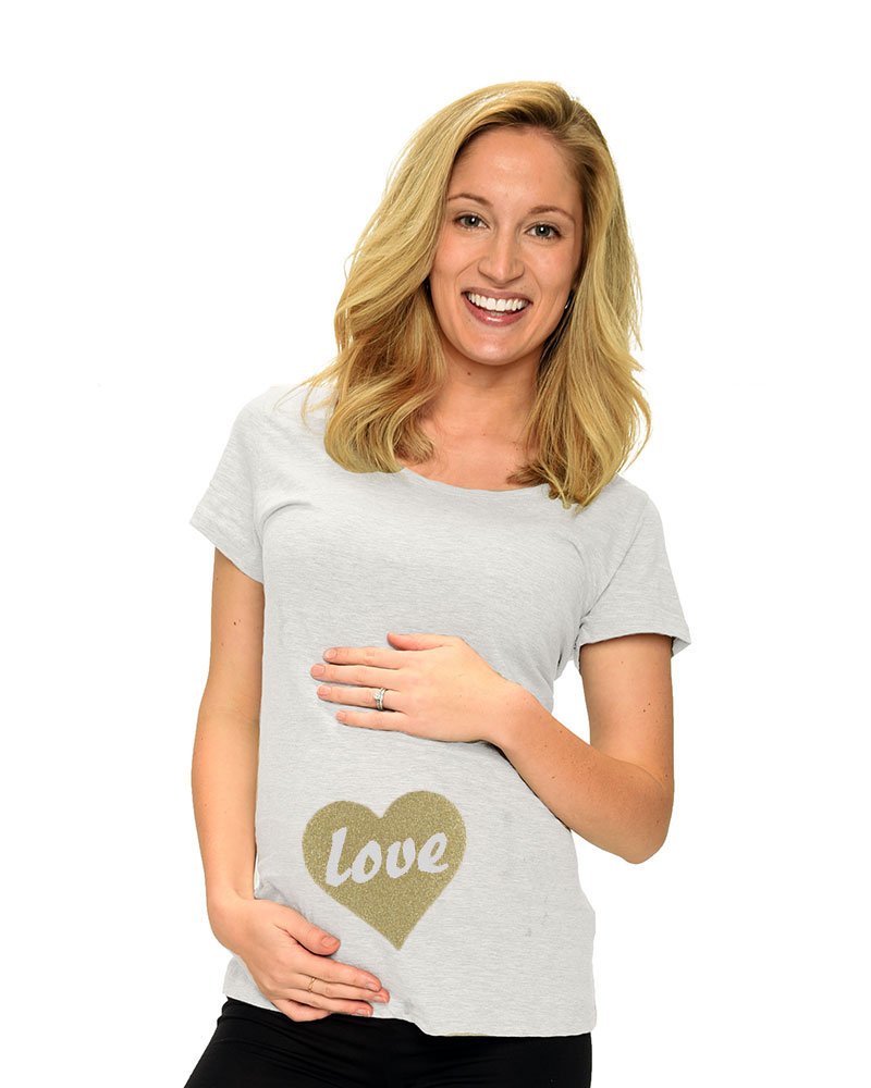 Maternity Short Sleeve T-Shirt - Love in Heart