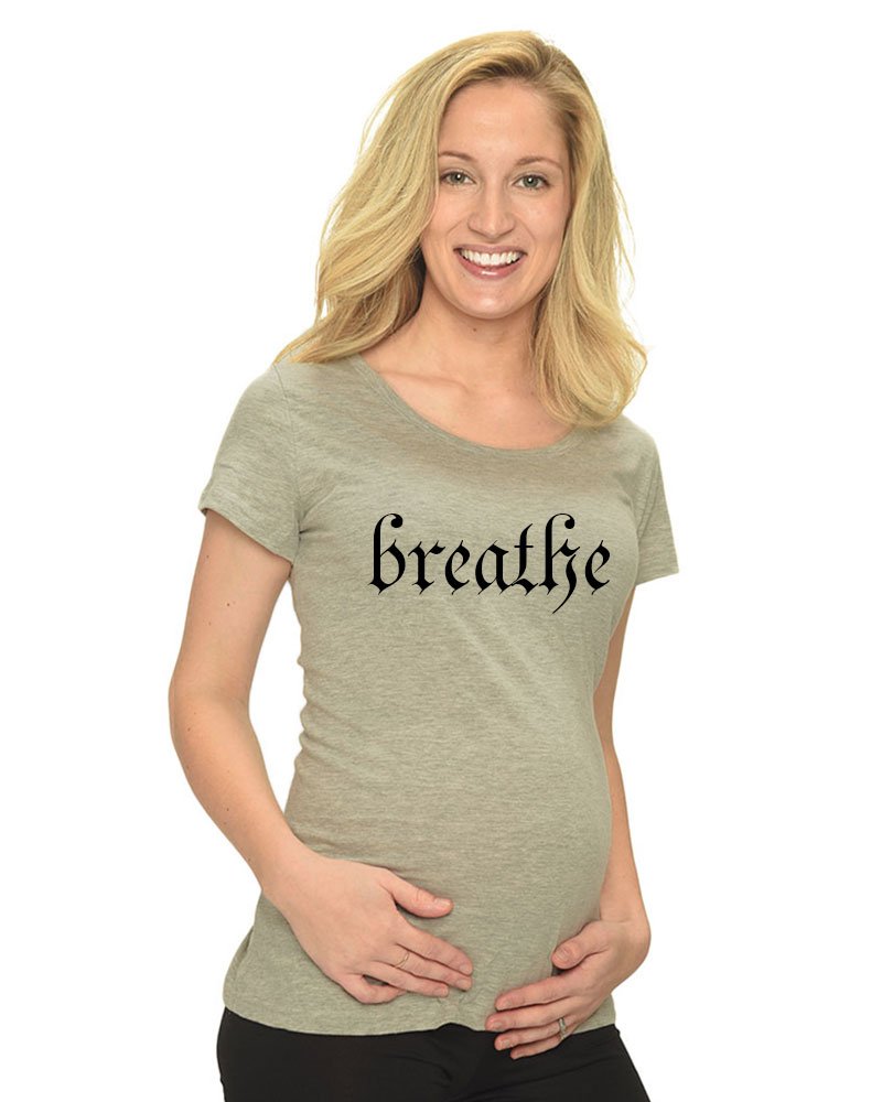 PandoraTees Maternity Short Sleeve T-Shirt - Breathe