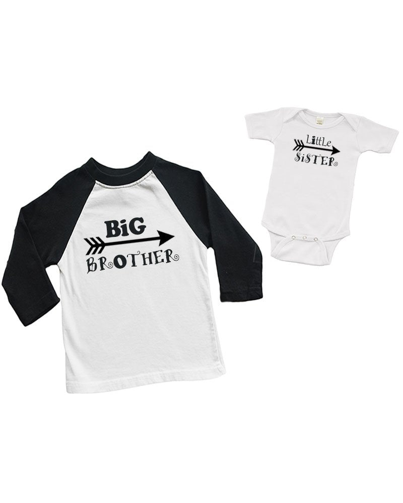 Matching Set -Big Brother/Little Sister- Short Sleeve Bodysuiit & Toddler T-Shirt