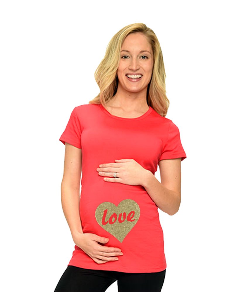 Maternity Short Sleeve T-Shirt - Love in Heart