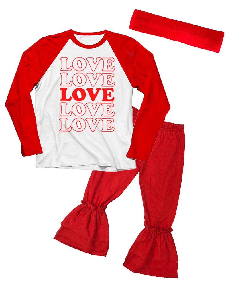 Toddler Valentine's Day Outfit, Love Girls Fun Outfit