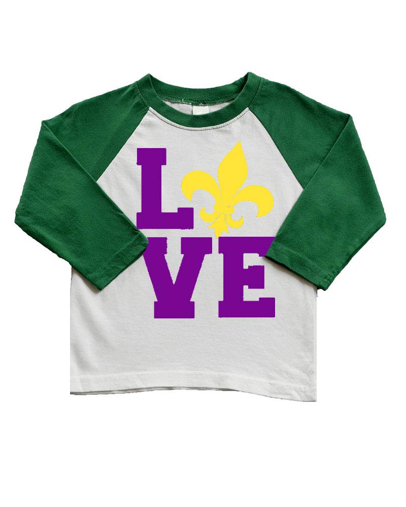 Kids Mardigras T-Shirt, Toddler Mardigras Tshirt - Love Fleur-de-lis