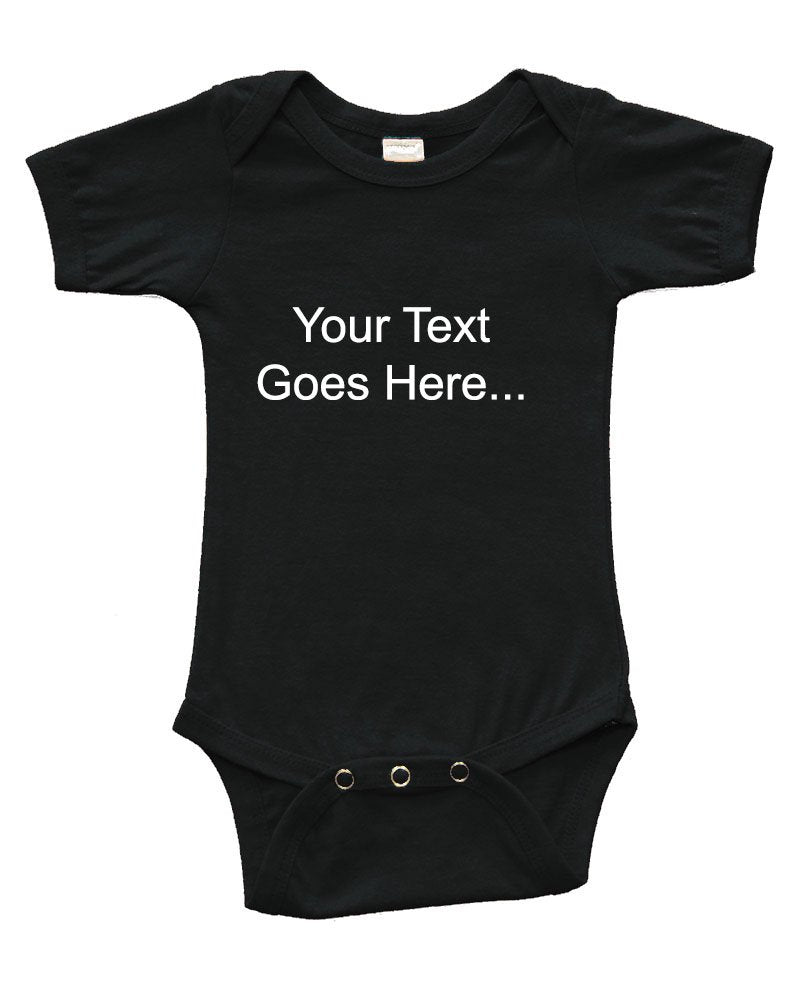 Personalize Baby Short Sleeve Bodysuit - Personalize with Custom Print