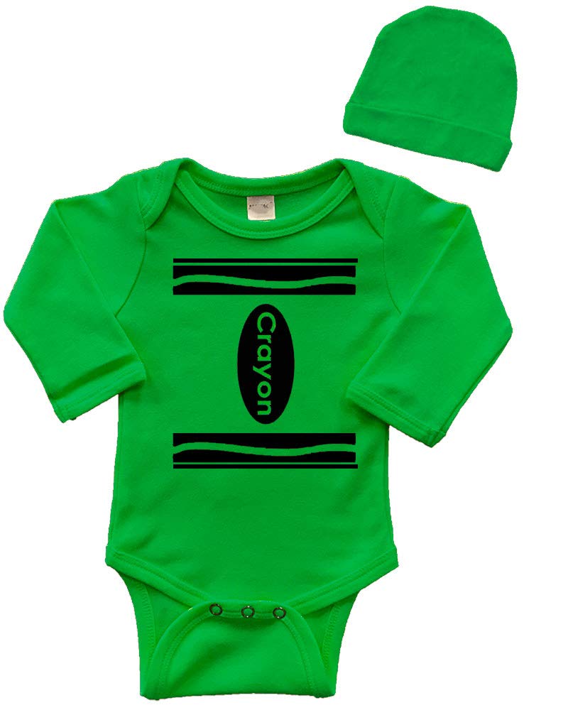 PandoraTees Crayon Baby Bodysuit, Baby Gift, Fun Bodysuit Outfit