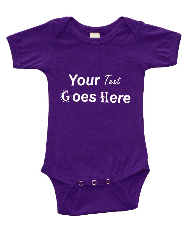 Personalize Baby Short Sleeve Bodysuit - Personalize with Custom Print