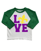 Kids Mardigras T-Shirt, Toddler Mardigras Tshirt - Love Fleur-de-lis