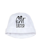 PandoraTees First Easter Baby Cap, Personalized Easter Beanie with Bunny Ears Design