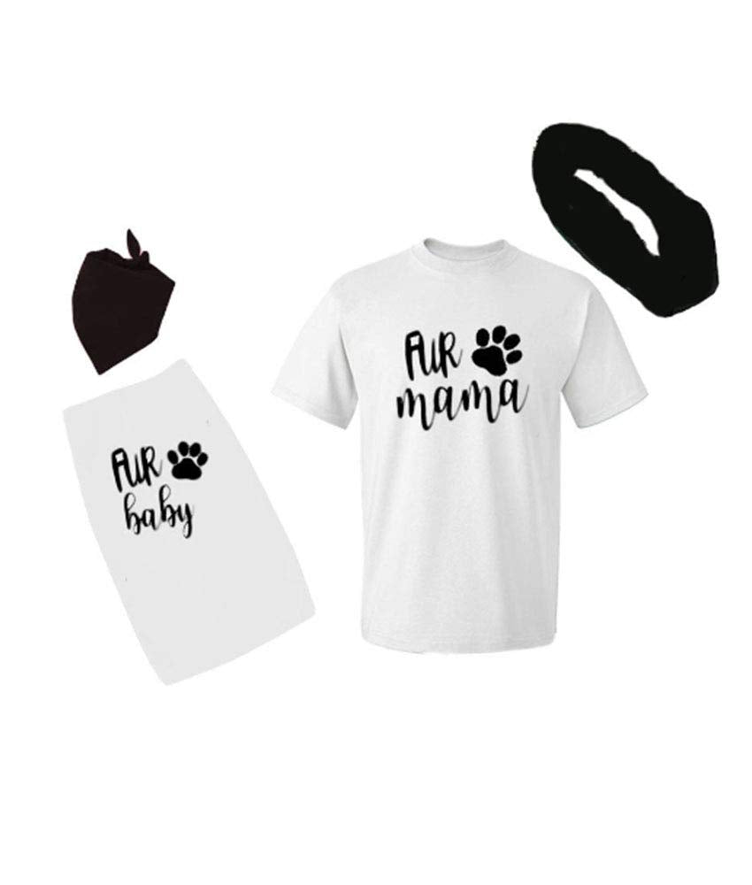 Matching Dog and Owner Tshirts, Gift Set - Fur Mama/Fur Baby