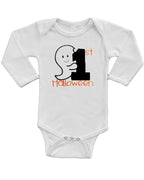PandoraTees Infant Long Sleeve Onesie -1st Halloween