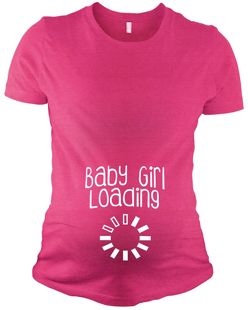 PandoraTees Maternity Short Sleeve T-Shirt - Baby Loading …