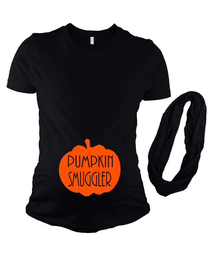 Funny Halloween Maternity Pregnancy T-Shirt - Pumpkin Smuggler