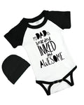 My Dad is Bearded Inked and Awesome - Baby Raglan Onesie