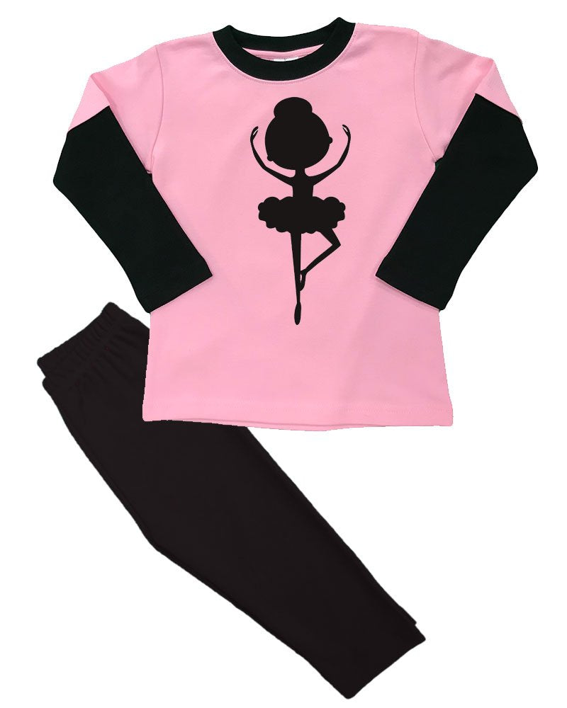 PandoraTees Girls Ballerina 2 piece set