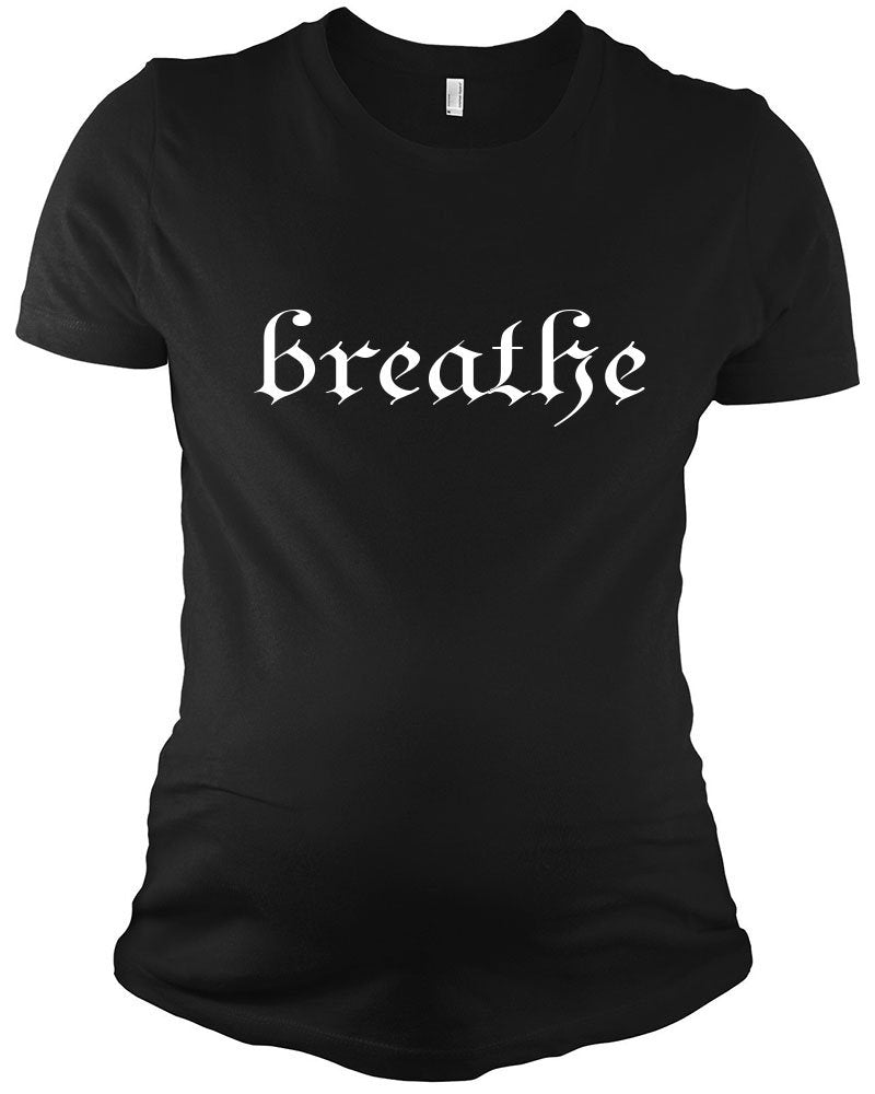 PandoraTees Maternity Short Sleeve T-Shirt - Breathe