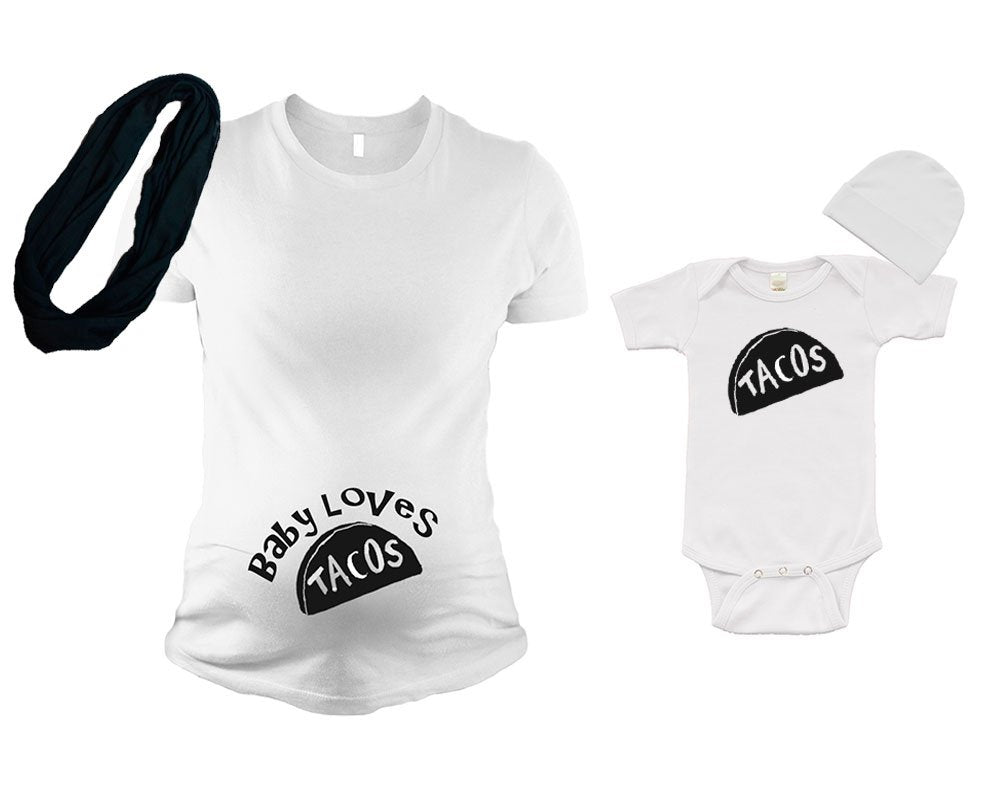 Baby Loves Tacos Maternity Shirt